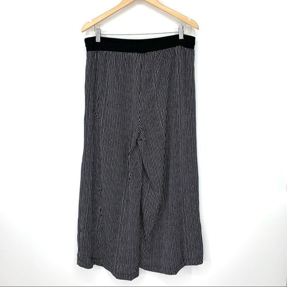 Max Studio Boho Wide Leg Pull On Cropped Pants With Knit Waistband Nwt Sz Small - Picture 2 of 16